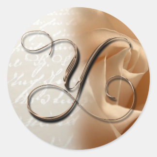 Monogram Letter Y Wedding Umschlag Aufkleber