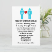 Monogram Liebe Couple Wedding Einladungen (Stehend Vorderseite)