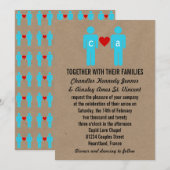 Monogram Liebe Couple Wedding Einladungen (Vorne/Hinten)