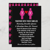 Monogram Liebe Couple Wedding Einladungen (Vorne/Hinten)