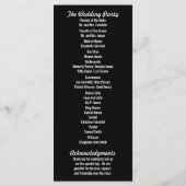 Monogram Liebe Couple Weddingprogramme Programm (Rückseite)