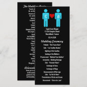 Monogram Liebe Couple Weddingprogramme Programm (Vorne/Hinten)