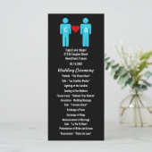 Monogram Liebe Couple Weddingprogramme Programm (Stehend Vorderseite)