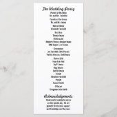 Monogram Liebe Couple Weddingprogramme Programm (Rückseite)