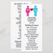 Monogram Liebe Couple Weddingprogramme Programm (Vorne/Hinten)