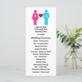 Monogram Liebe Couple Weddingprogramme Programm (Stehend Vorderseite)