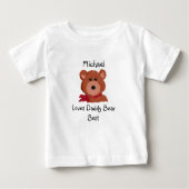 Monogram Liebe Daddy Bear Best Baby T-shirt (Vorderseite)