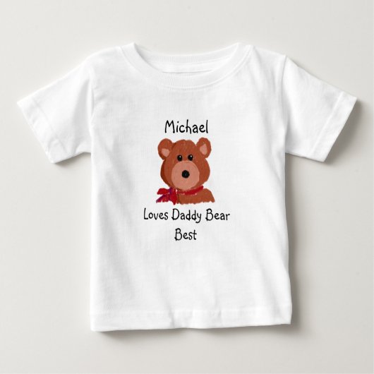 Monogram Liebe Daddy Bear Best Baby T-shirt (Vorderseite)