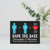 Monogram-Liebe kann Datumskarten speichern Ankündigungspostkarte (Stehend Vorderseite)