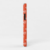 Monogram Liebe Red Heart Pattern Case-Mate iPhone Hülle (Hinten/Rechts)