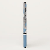 Monogram Light Blue Black Soccer Ball-Muster Case-Mate iPhone Hülle (Hinten/Links)