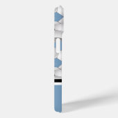 Monogram Light Blue Black Soccer Ball Pattern Case-Mate iPhone Hülle (Rückseite / Rechts)