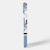 Monogram Light Blue Black Soccer Ball Pattern Case-Mate iPhone Hülle (Rückseite / Links)