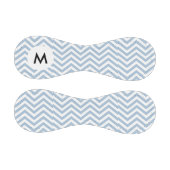 Monogram Light Blue Grunge Textil Zickzack Baseball (Paneele)