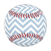 Monogram Light Blue Grunge Textil Zickzack Baseball (Vorderseite)