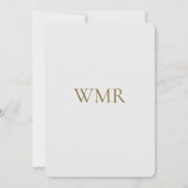 Monogram Light Gray Birth Ankündigung (Vorderseite)