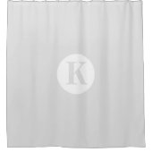 Monogram Light Gray White Minimal Elegant Duschvorhang (Vorderseite)