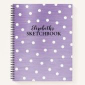 Monogram Lila Artist Sketchbook-Notebook Notizblock (Vorderseite)
