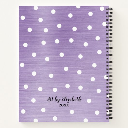 Monogram Lila Artist Sketchbook-Notebook Notizblock (Rückseite)