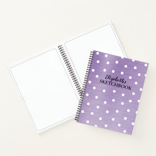 Monogram Lila Artist Sketchbook-Notebook Notizblock (Innenseite)