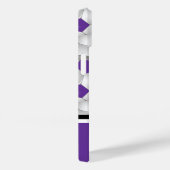 Monogram Lila Black Soccer Ball Pattern Case-Mate iPhone Hülle (Rückseite / Rechts)