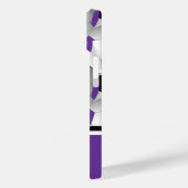 Monogram Lila Black Soccer Ball Pattern Case-Mate iPhone Hülle (Rückseite / Links)