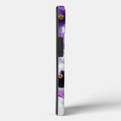 Monogram Lila Blue White Pansy Floral Case-Mate iPhone Hülle (Rückseite / Rechts)