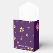 Monogram Lila Daisy Blume Muster Hochzeit Geschenkschachtel (Geöffnet)