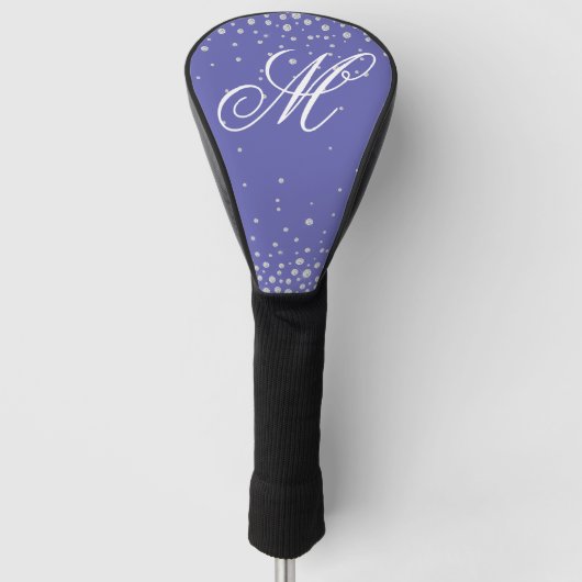 Monogram Lila Diamonds Personalisiert Golf Headcover (Vorderseite)