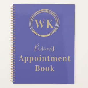Monogram Lila Gold Business Termin Buch Planer