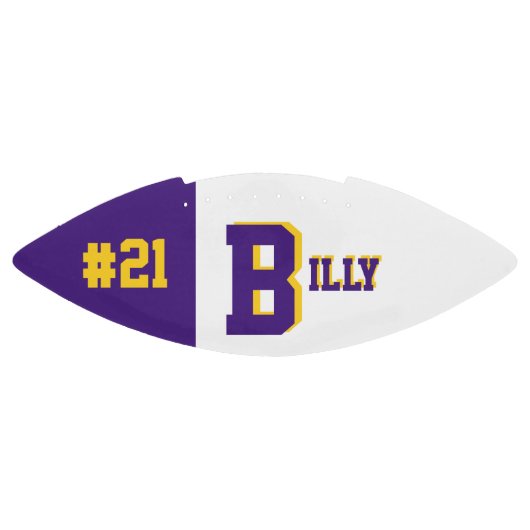 Monogram Lila & Gold Football (Panel)