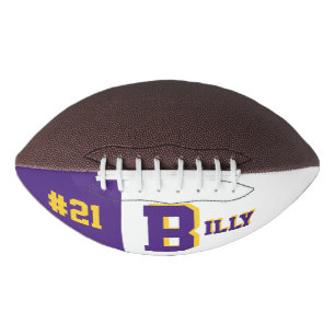 Monogram Lila & Gold Football