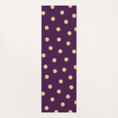 Monogram Lila Gold Polka Dot Muster Yogamatte (Rückseite)