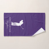 Monogram Lila Golfklubmitglieder Name Custom Handtuch (Handtuch)