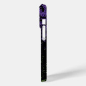 Monogram Lila & Green Glitzer Case-Mate iPhone Hülle (Rückseite / Links)