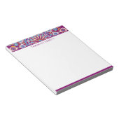 Monogram Lila Mandala Colorful Notepad Notizblock (angewinkelt)