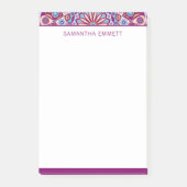 Monogram Lila Mandala Farbige Post-it®-Notizen Post-it Klebezettel (Vorderseite)