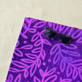 Monogram lila Omerblatt Muster modern fett Strandtuch (Beispiel)