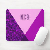 Monogram Lila Pink Geometric Mousepad (Mit Mouse)