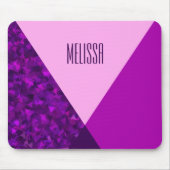 Monogram Lila Pink Geometric Mousepad (Vorne)