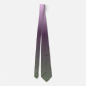 Monogram Lila Plum Green Ombre verblasst Krawatte (Rückseite)