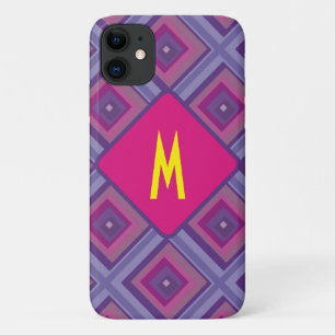 Monogram Lila rosa Lavendel Diamond Art Case-Mate iPhone Hülle