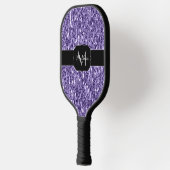 Monogram, lila Ultra-violetter Glitzer Pickleball Schläger (Links)