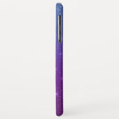 Monogram Lila und Blue Ombre Sparkle Stars Sky Case-Mate iPhone Hülle (Hinten/Links)