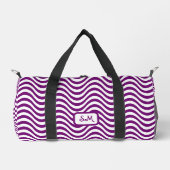 Monogram Lila White Stripes Psychedelic SM Duffle Bag (Vorderseite)