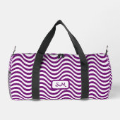 Monogram Lila White Stripes Psychedelic SM Duffle Bag (Rückseite)