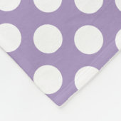 Monogram Lila White Trendy Fun Polka Dot Muster Fleecedecke (Ecke)