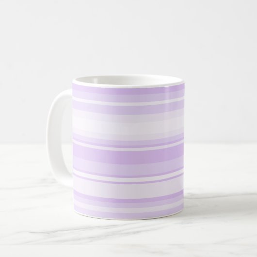 Monogram-Lilastreifen Kaffeetasse (Vorderseite Links)