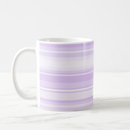 Monogram-Lilastreifen Kaffeetasse (Links)