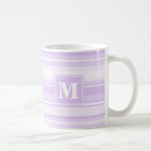 Monogram-Lilastreifen Kaffeetasse